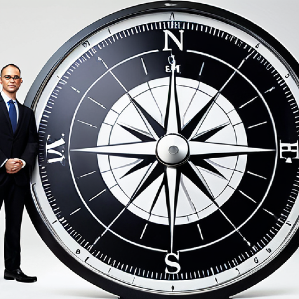 **Prompt:** A professional accountant, focused and trustworthy, standing beside a large, transparent compass symbolizing ethics. Behind them, a subtle abstract representation of building trust and strong client relationships. Clean, modern aesthetic, emphasizing integrity and human connection in the financial profession.