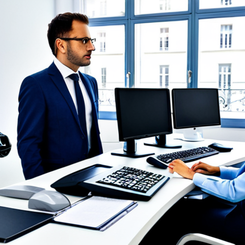 Modern Accounting Firm**

"A bright and modern accounting office in Paris, featuring accountants working on computers, fully clothed in professional business attire, safe for work, appropriate content, perfect anatomy, natural proportions, showcasing technological integration, professional, family-friendly."

**