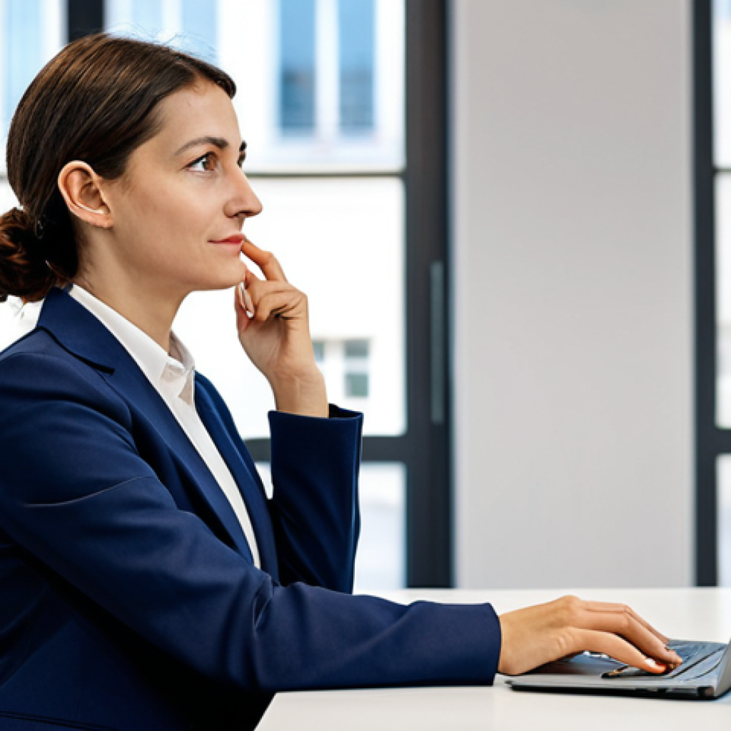**
"A French businesswoman in a modest business suit, attending a conference call in a modern co-working space in Lyon, fully clothed, appropriate content, safe for work, well-formed hands, proper finger count, natural body proportions, professional corporate photography, high quality."
**