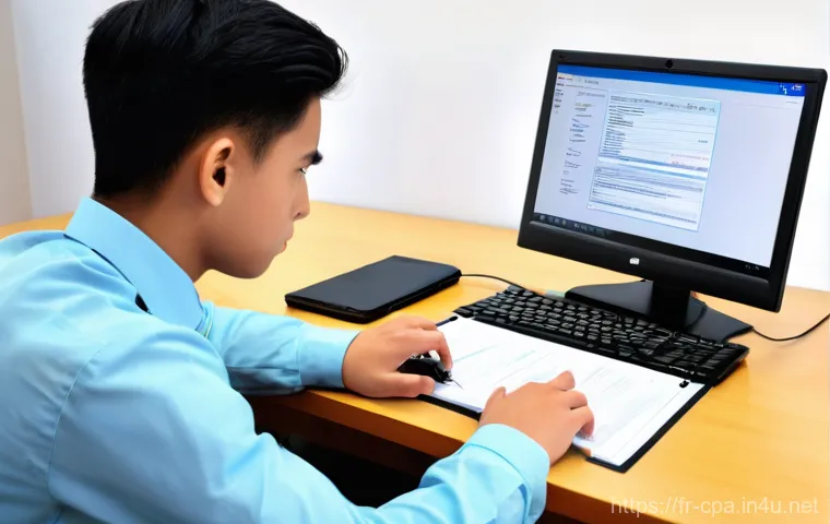 CPA 시험 준비 전략 - **Prompt: A focused young professional, dressed in smart casual attire (e.g., a neat sweater and tro...